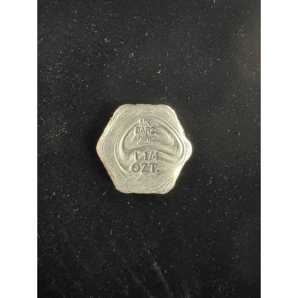 1.25 Troy Oz MK BARZ ’SNOWFLAKE’.999 FS Hand Poured