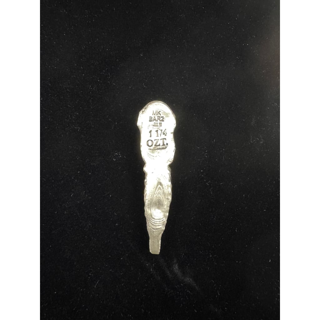 1.25 Troy Oz MK BARZ ’SPIKEY SKULL’.999 FS Hand Poured
