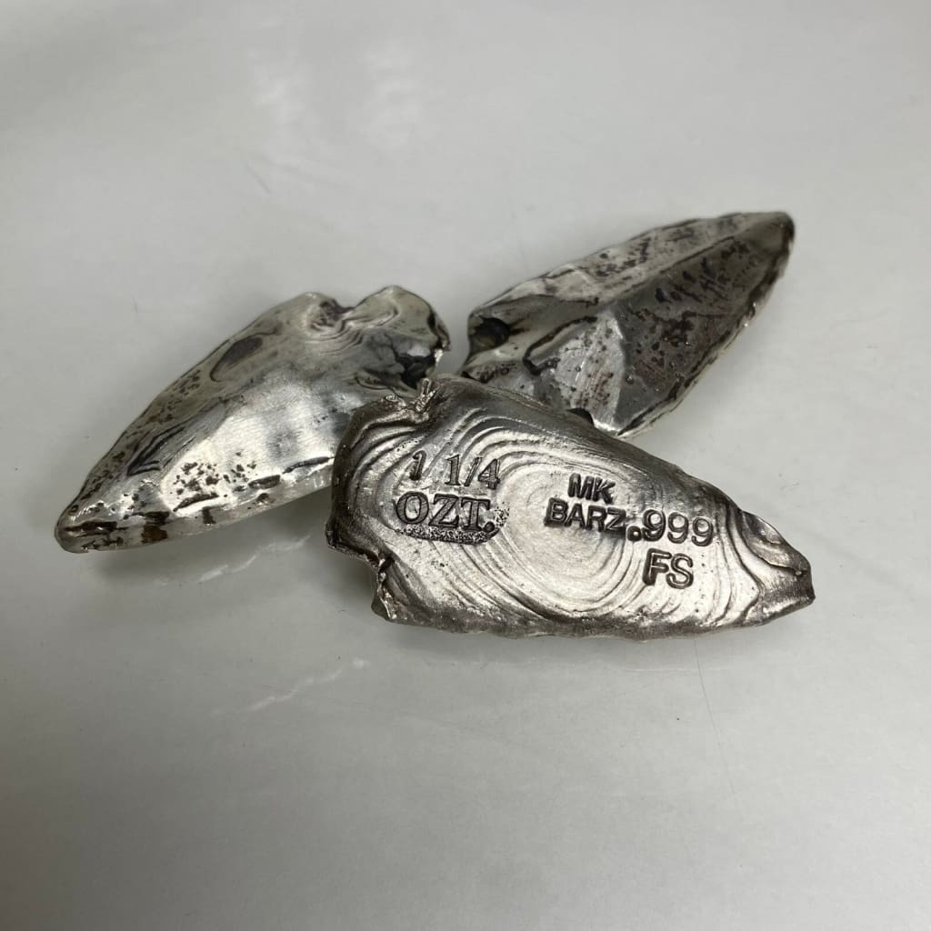 1.25 Troy Ozt. MK BarZ Arrowhead Hand Poured.999 FS