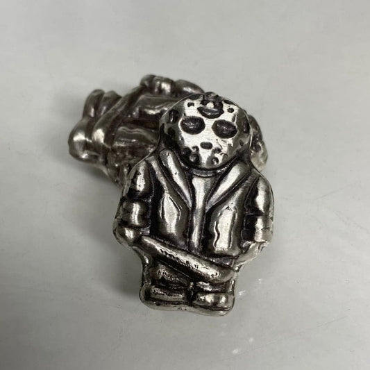 1.5 Troy Oz. MK BarZ Miniature Menace- Jason Hand Poured.999 Fine Silver