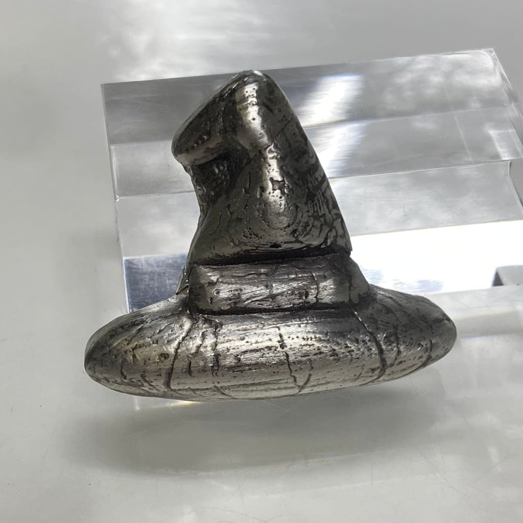 1.5 Troy Oz. MK BarZ Witches Hat Hand Poured.999 Fine Silver