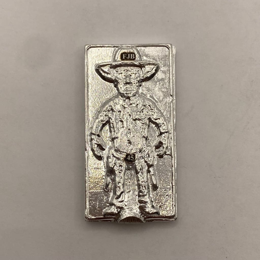 1 Oz MK BarZ FJB Cowboy Hand Poured & Lasered.999 FS Bar