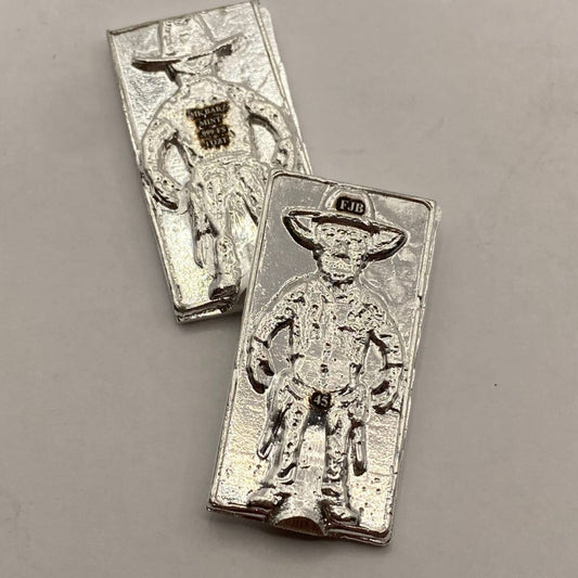 1 Oz MK BarZ FJB Cowboy Hand Poured & Lasered.999 FS Bar