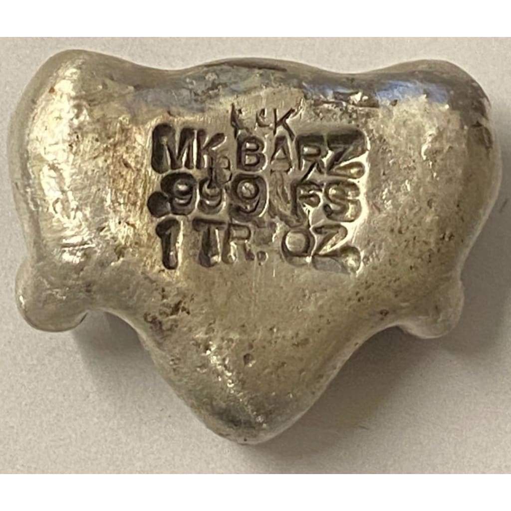 1 Ozt MK BARZ Harley Quinn Bar Hand Poured.999 FS - silver bullion