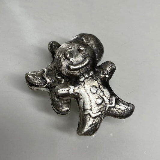 1 Ozt MK BarZ Little Gingerbread Man Hand Poured.999 FS