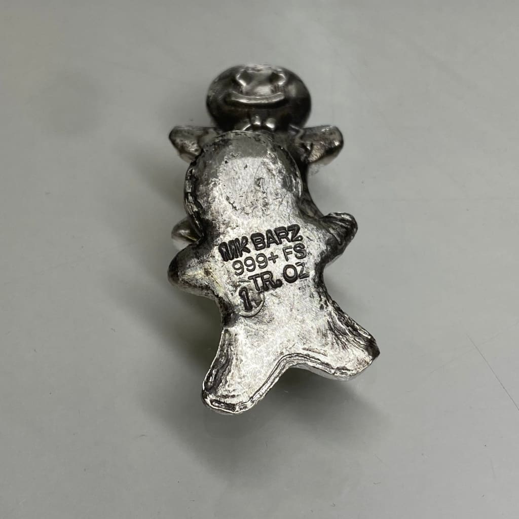 1 Ozt MK BarZ Little Gingerbread Man Hand Poured.999 FS