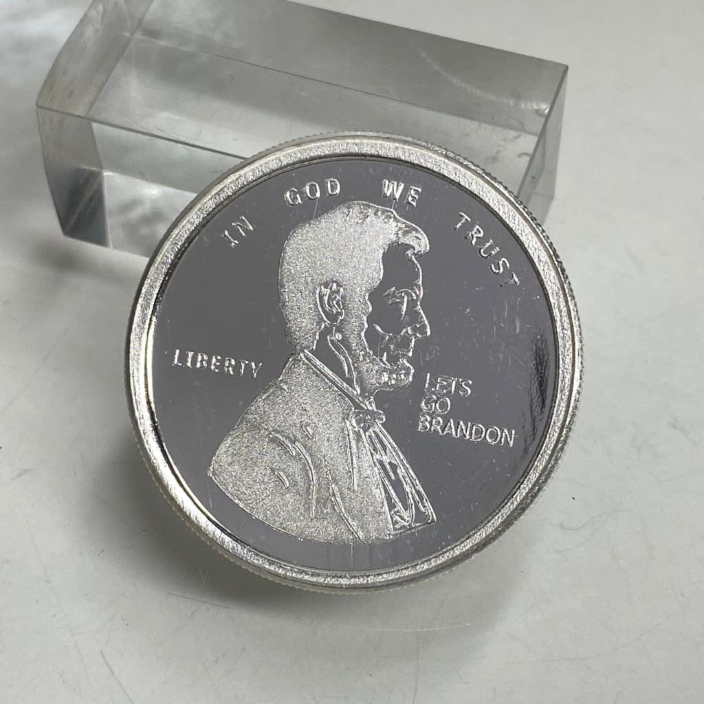 1 Ozt MK BarZ Mint Let’s Go Brandon- In God We Trust Art Bar Round.999 FS