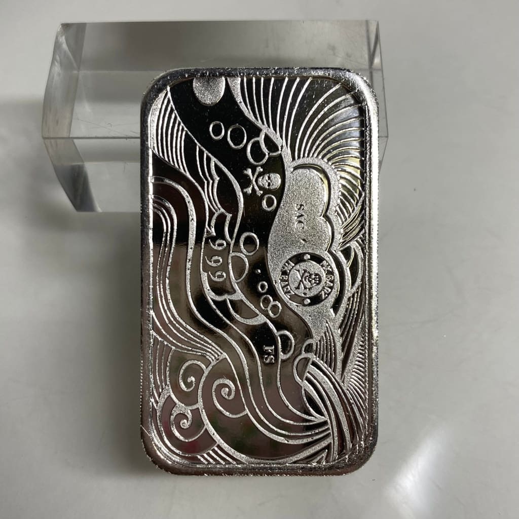 1 Ozt MK BarZ Mint The Lovers Tarot Card Art Bar.999 FS