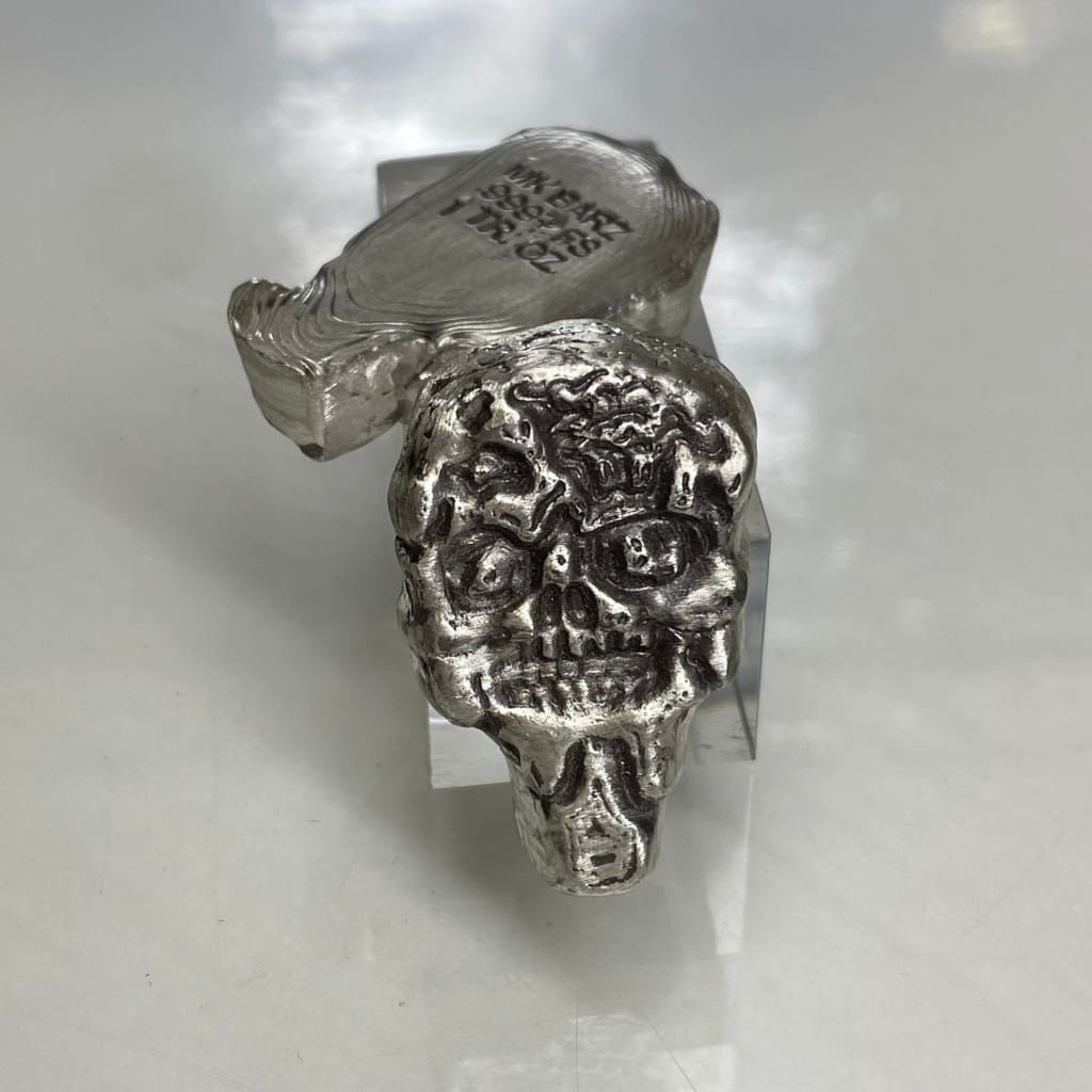 1 Ozt MK BarZ Ounce of Undead Zombie Bar.999 FS Hand Poured