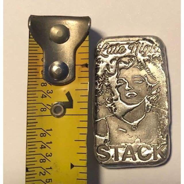 1 ozt MK BarZ PINUP MARILYN MONROE Late Night Stack Bar.999 FS - silver bullion