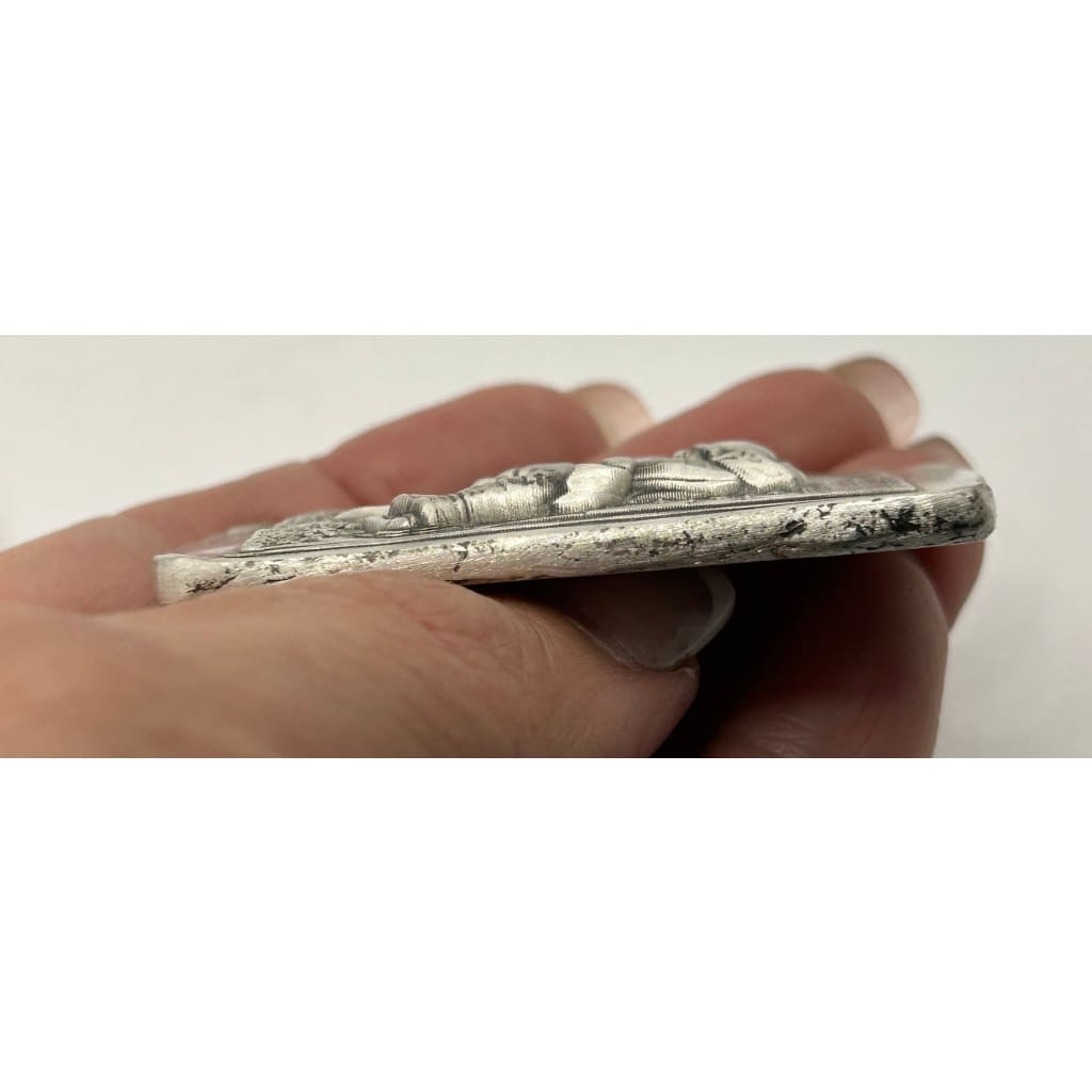 1 Troy Oz. MK BarZ Majestic Eagle Stamped Square.999 Fine Silver