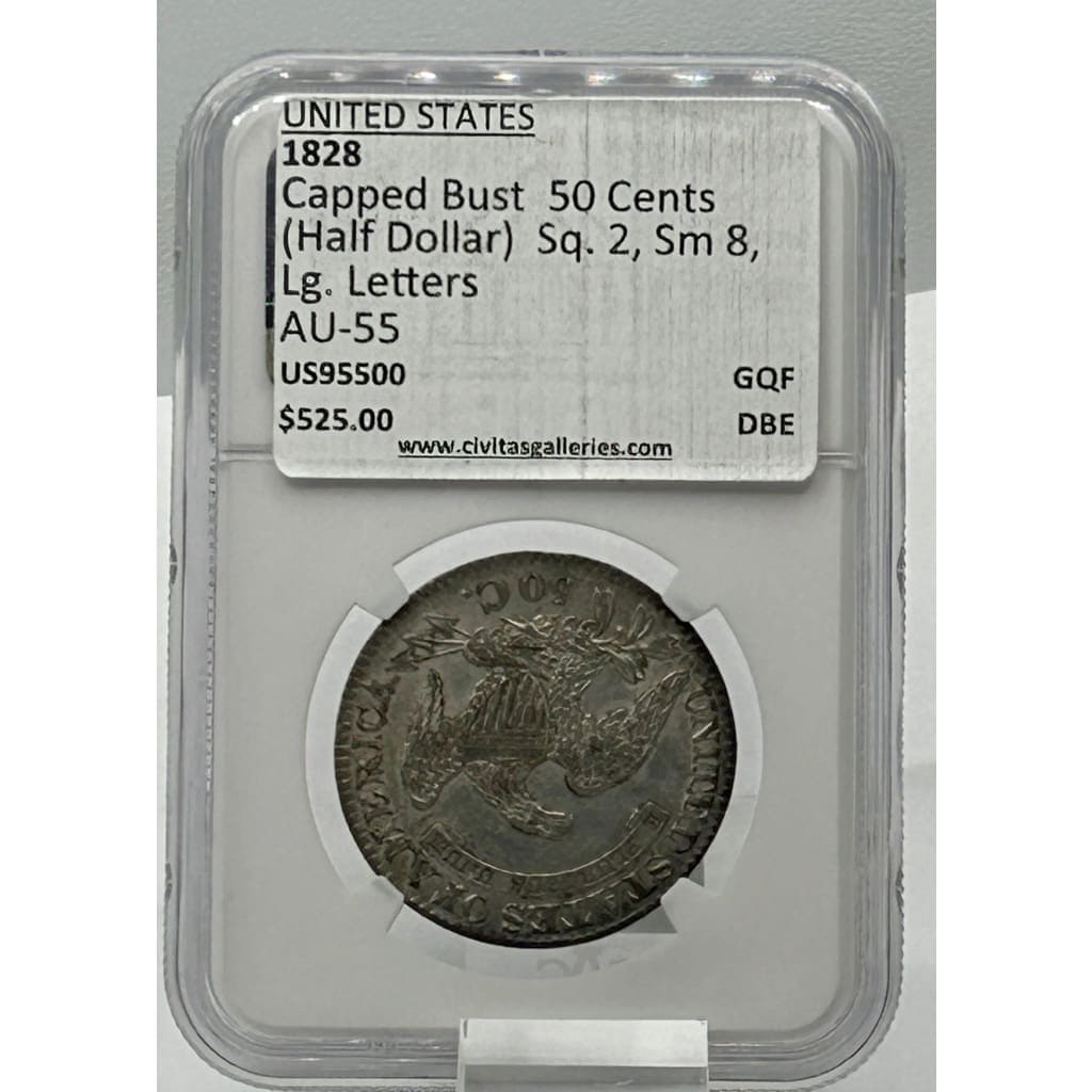 1828 50C AU55 NGC
