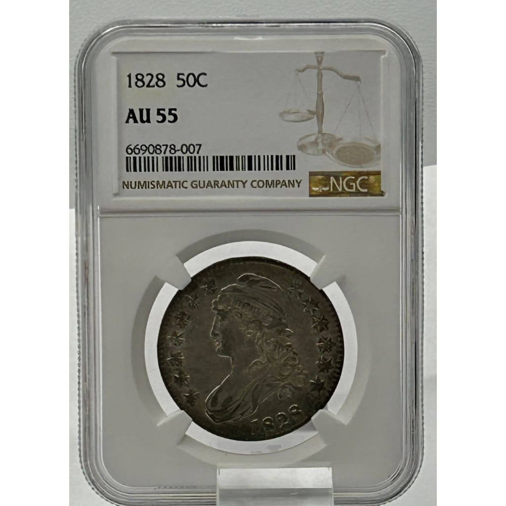 1828 50C AU55 NGC