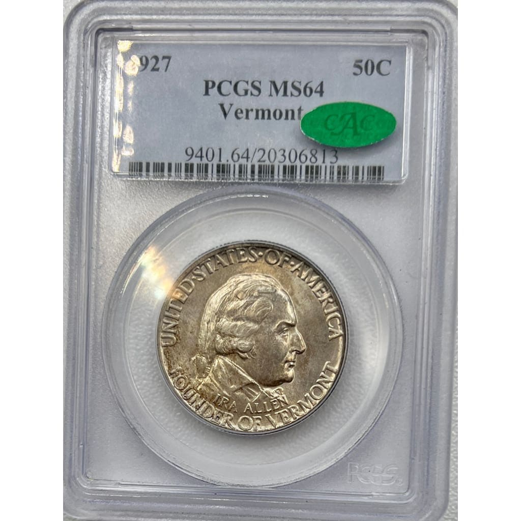 1927 PCGS MS64 VERMONT 50 CENT