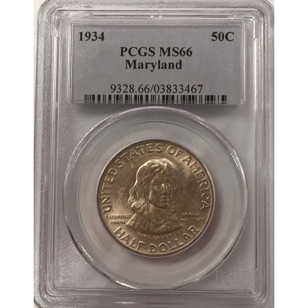 1934 PCGS MS66 50 CENT MARYLAND