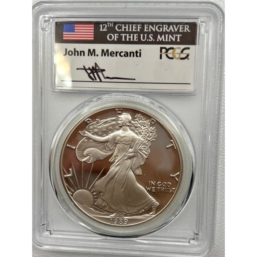 1989-S PCGS PR70DCAM SILVER EAGLE DOLLAR