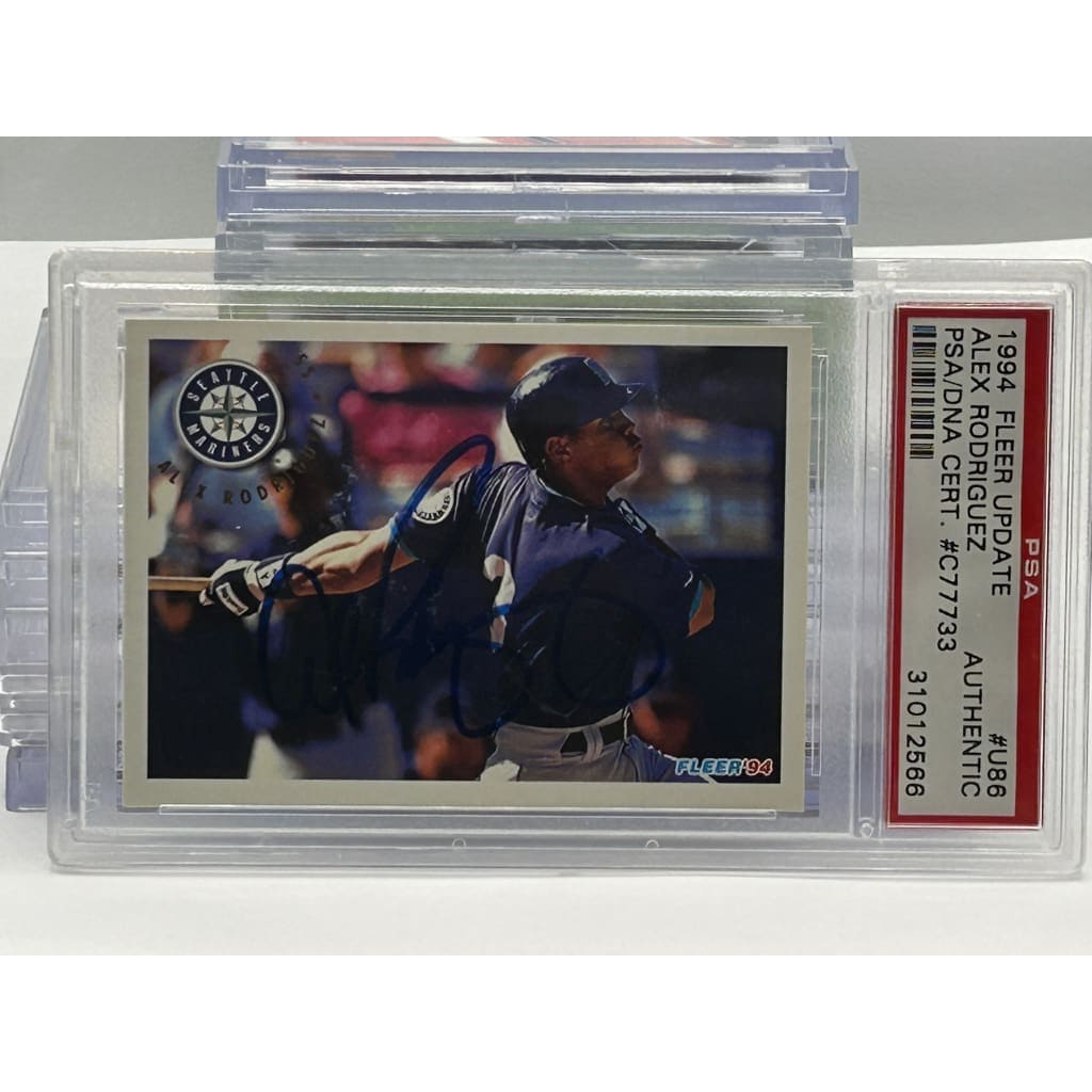 1994 ALEX RODRIGUEZ FLEER UPDATE AUTOGRAPHED PSA/DNA #U86