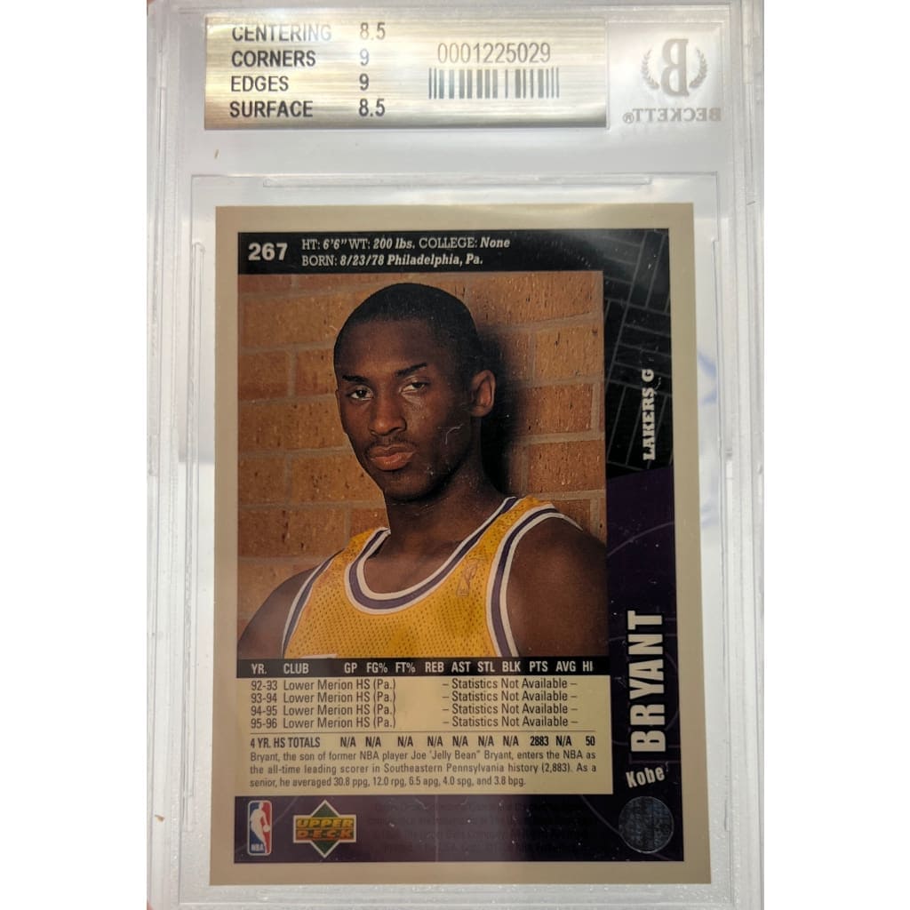 1996-97 COLLECTORS CHOICE #267 KOBE BRYANT SLABBED