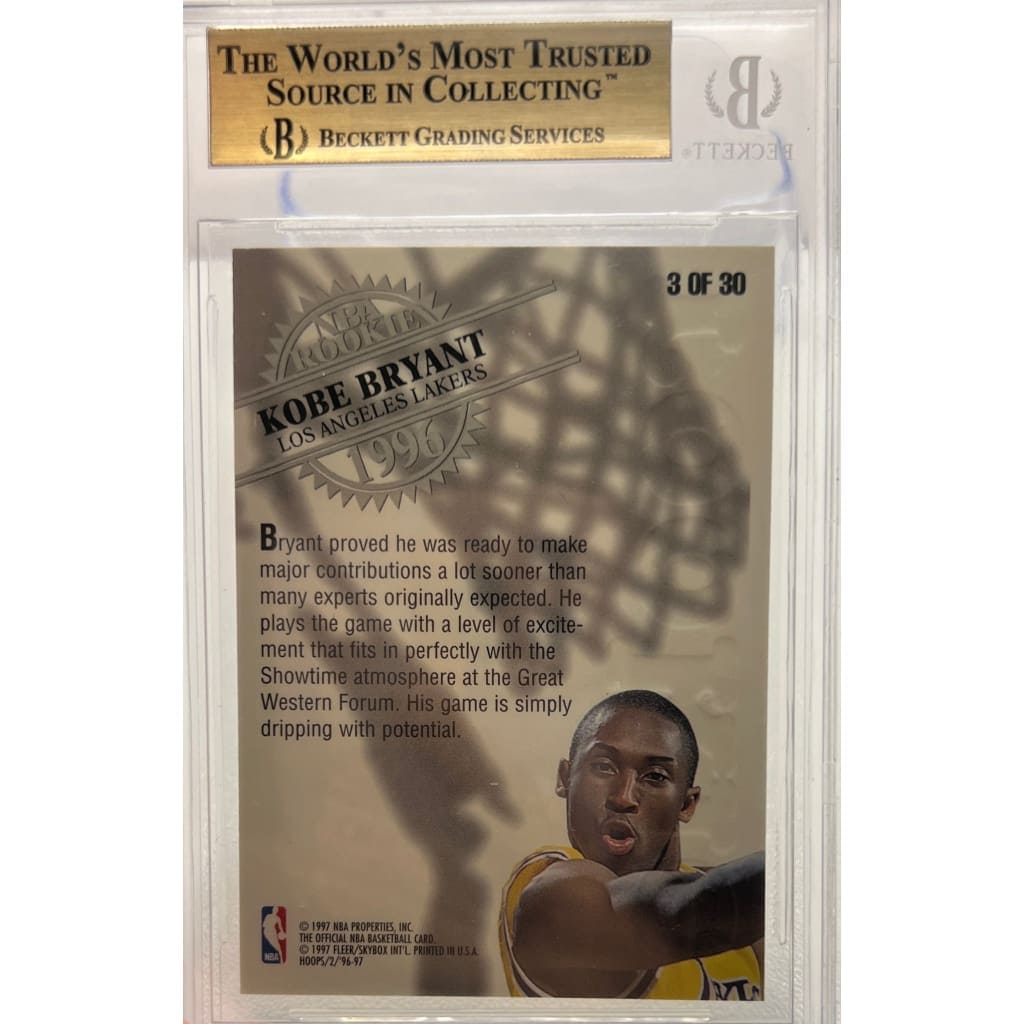 1996-97 HOOPS ROOKIES #3 KOBE BRYANT SLABBED