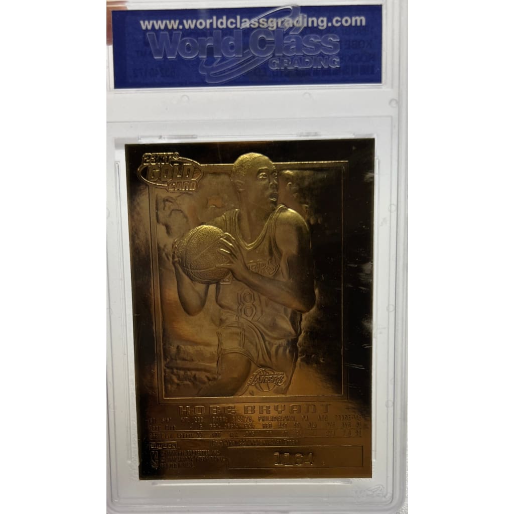1996-97 SKYBOX EX2000 23KT GOLD KOBE BRYANT ROOKIE PRUPLE SIGNATURE SLABBED