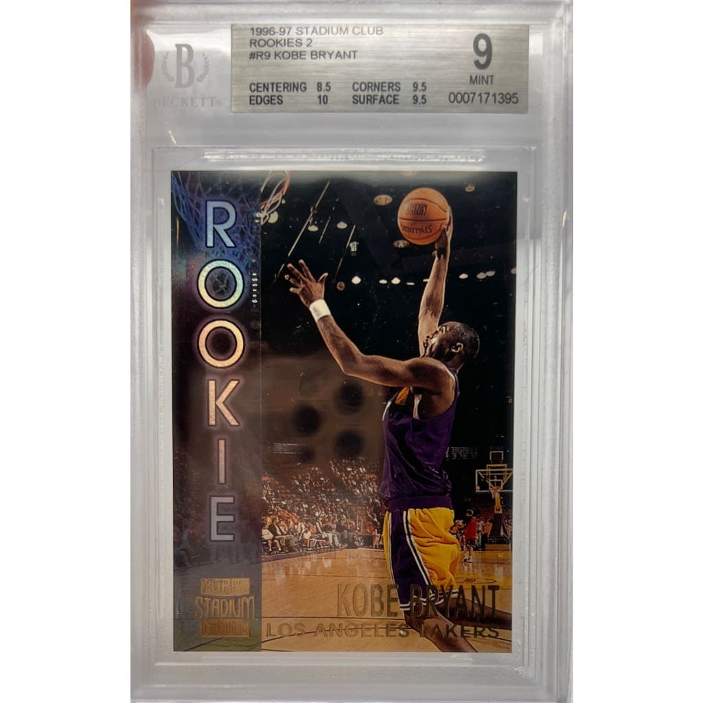1996-97 STADIUM CLUB ROOKIES 2 #R9 KOBE BRYANT SLABBED