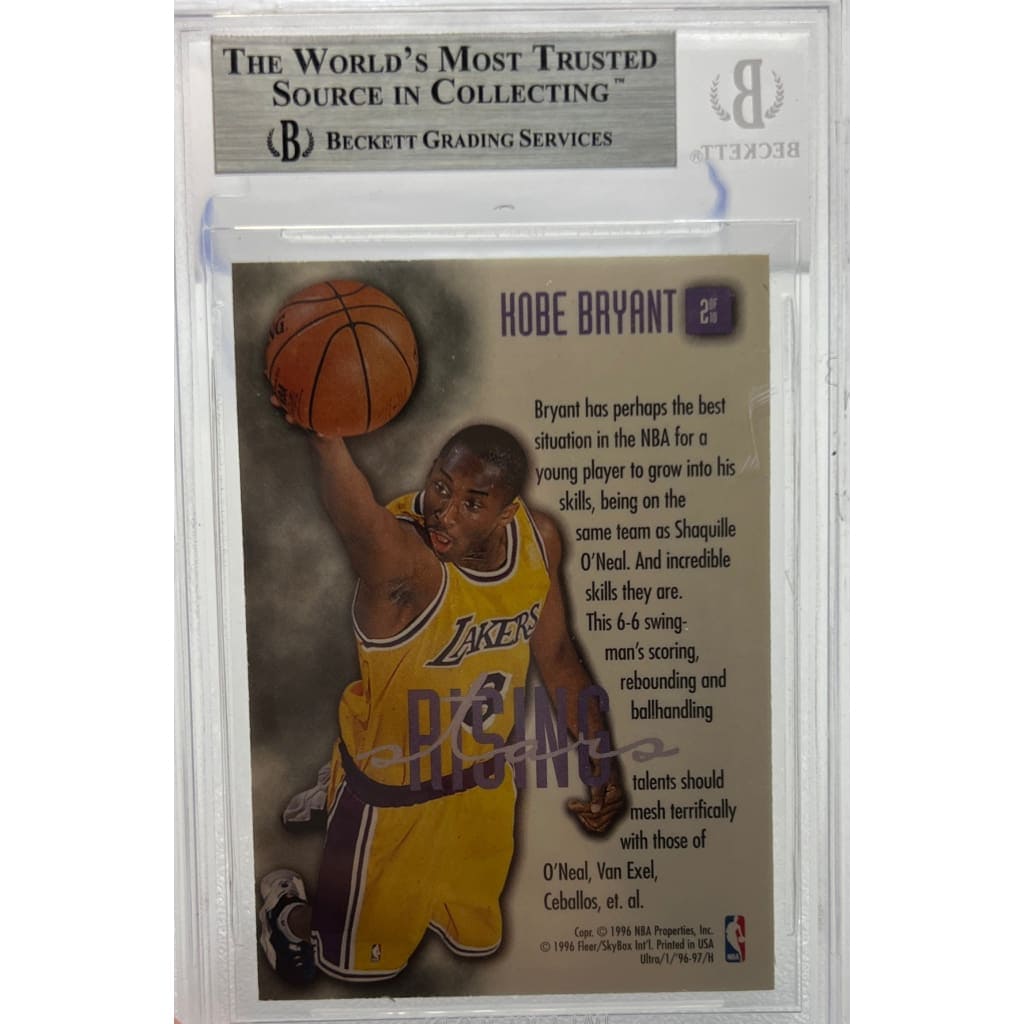 1996-97 ULTRA RISING STARS KOBE #2 BRYANT MISSING FOIL SLABBED