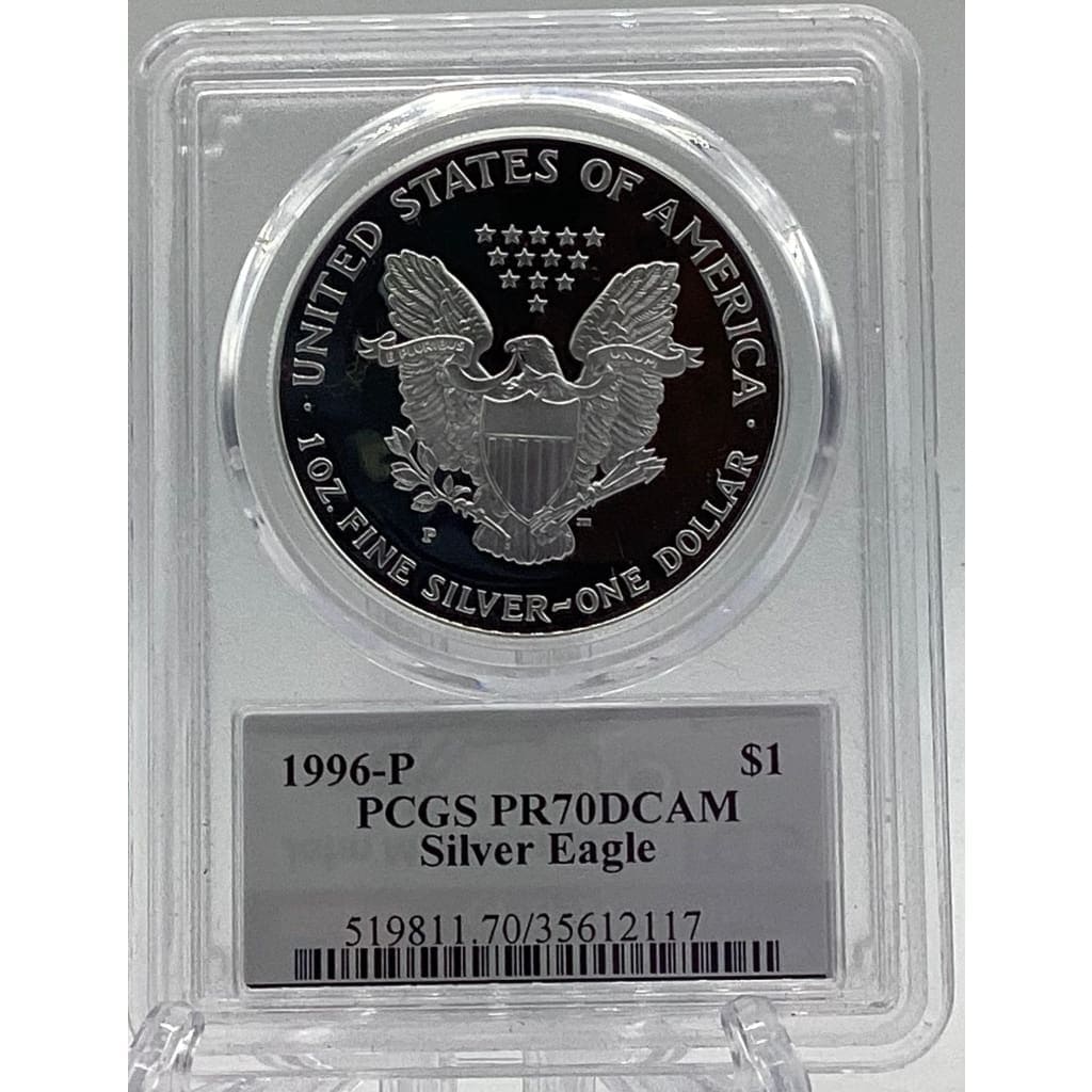1996 - P PCGS PR70DCAM SILVER EAGLE DOLLAR