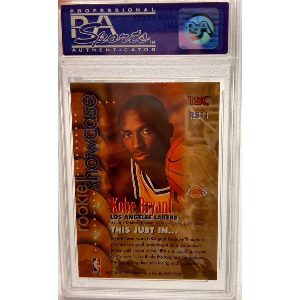 1996 STADIUM CLUB #RS11 KOBE BRYANT ROOKIE SHOWCASE MINT 9 SLABBED