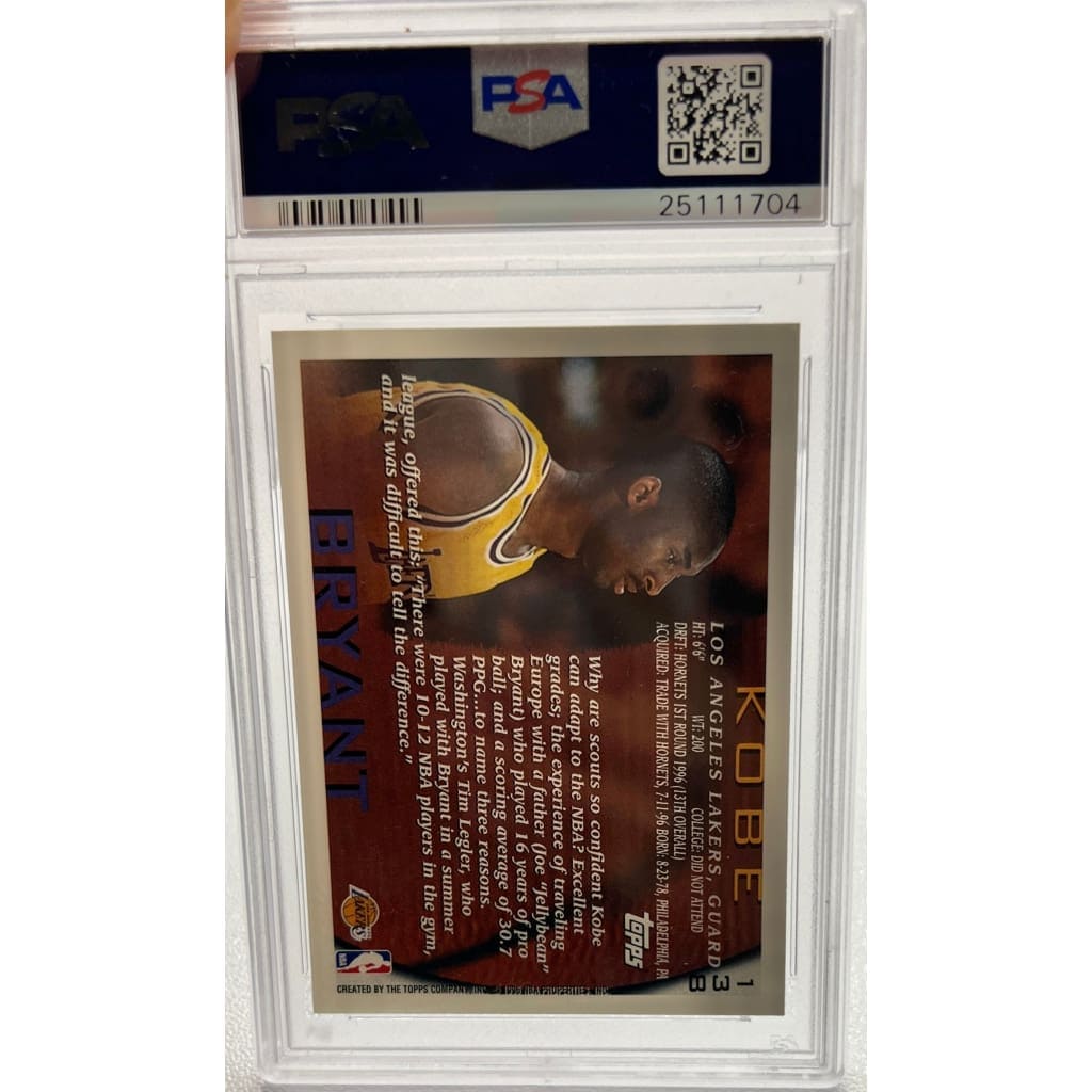 1996 TOPPS #138 KOBE BRYANT NBA 50TH NM 7
