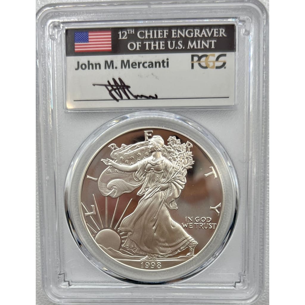 1998 PCGS PR70DCAM SILVER EAGLE DOLLAR