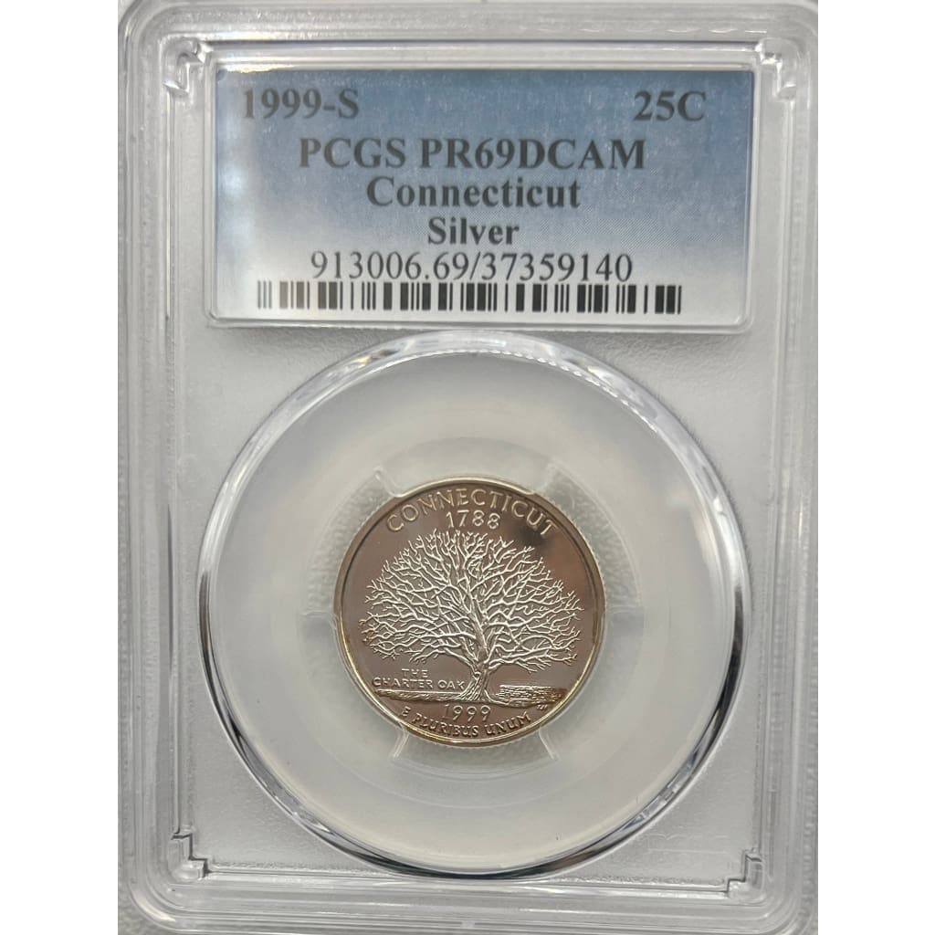 1999-S PCGS PR69DCAM CONNECTICUT 25 CENT