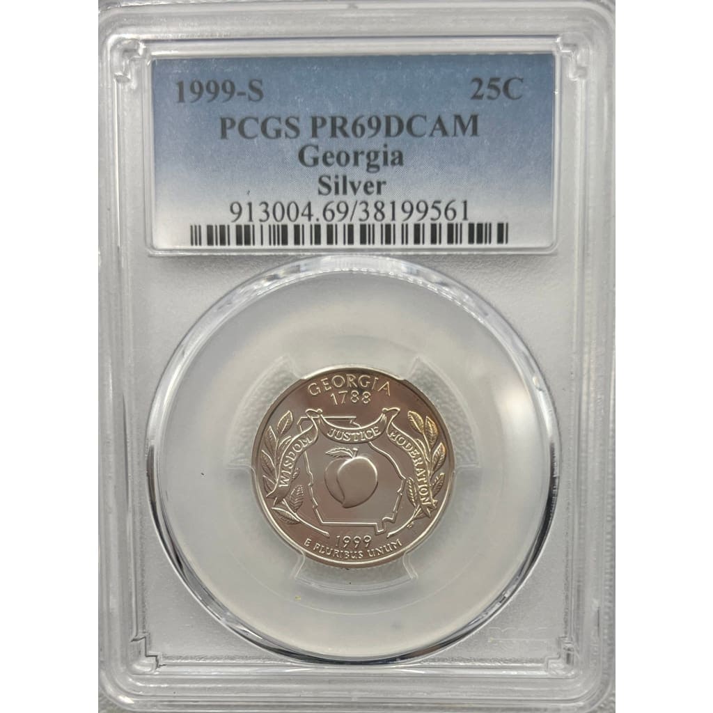 1999-S PCGS PR69DCAM GEORGIA 25 CENT
