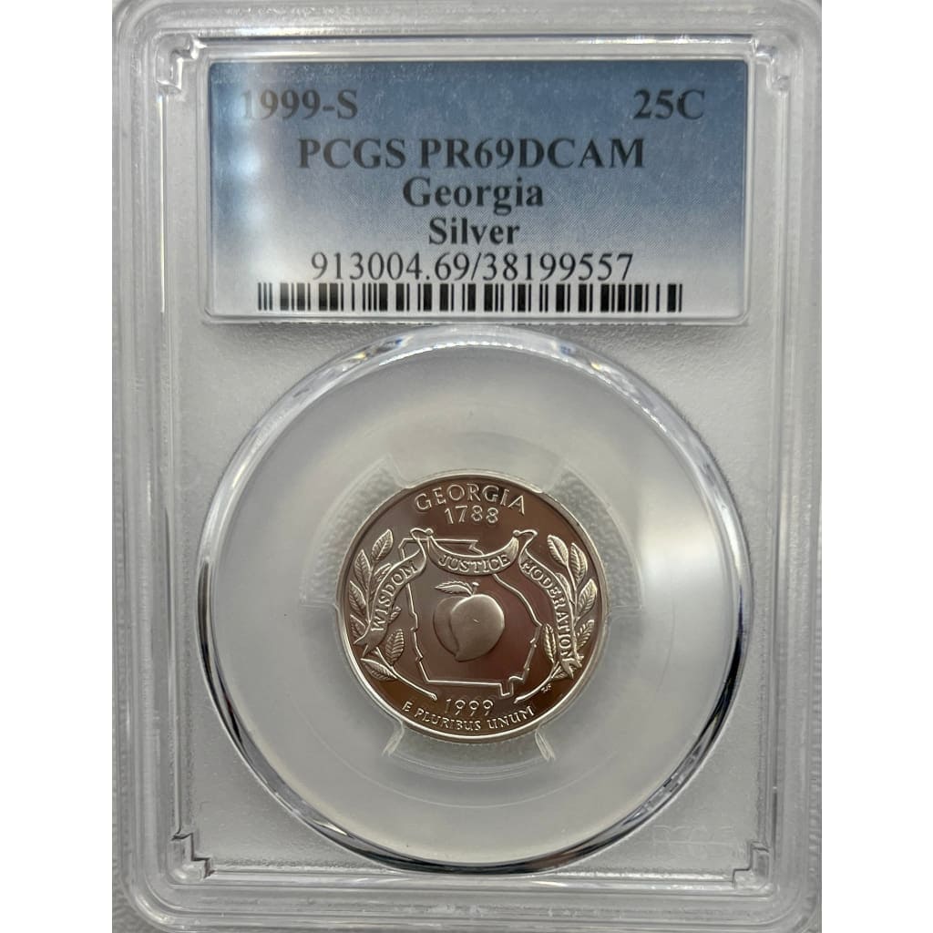 1999-S PCGS PR69DCAM GEORGIA 25 CENT