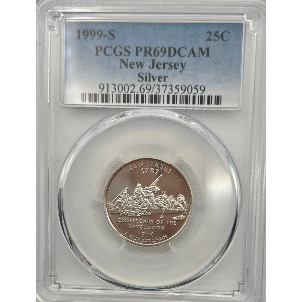 1999-S PCGS PR69DCAM NEW JERSEY 25 CENT
