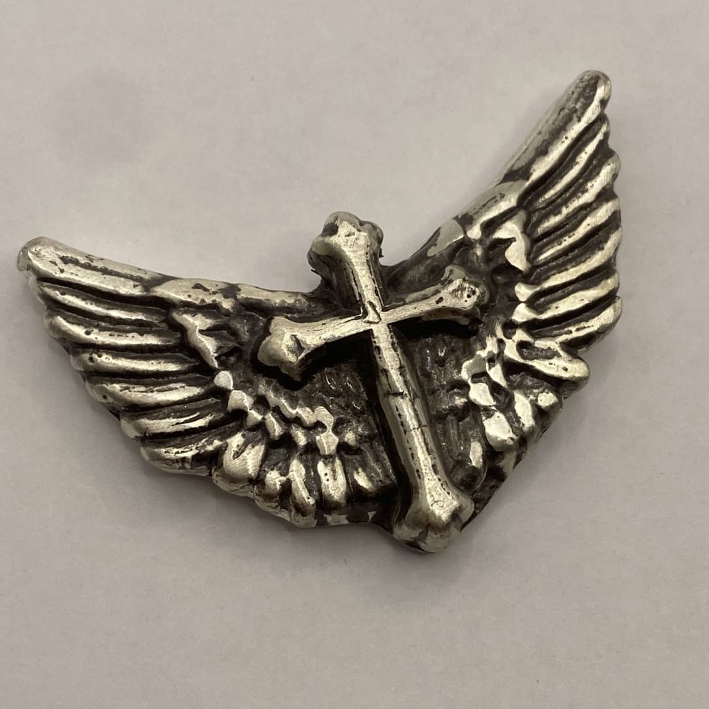 2.25 Ozt MK BarZ Sacred Wings Hand Poured Bar.999 Fine Silver