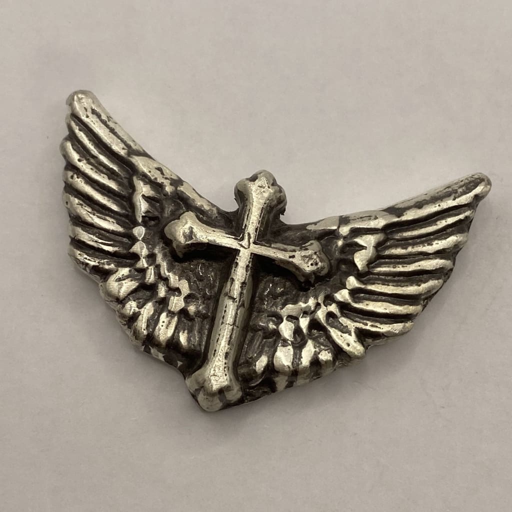 2.25 Ozt MK BarZ Sacred Wings Hand Poured Bar.999 Fine Silver
