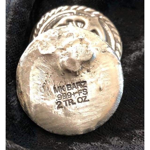 2 Oz MK BarZ "Captain's Anchor Medal" Hand Poured .999 FS Bar - MK BARZ AND BULLION