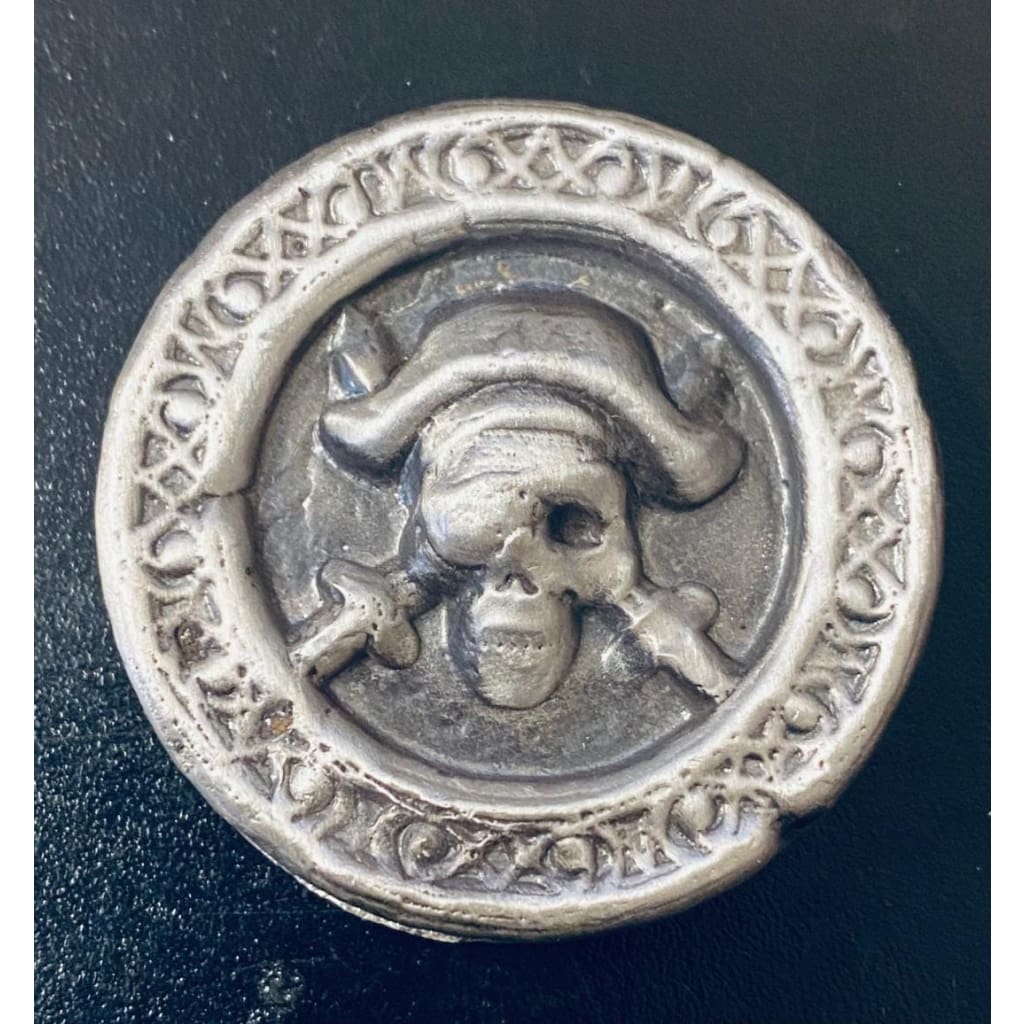2 Oz MK BarZ Pirates Bullion Treasure Round.999 FS Hand Poured