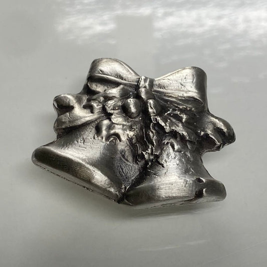2 Ozt MK BarZ Christmas Bells Handpoured Bar.999 Fine Silver