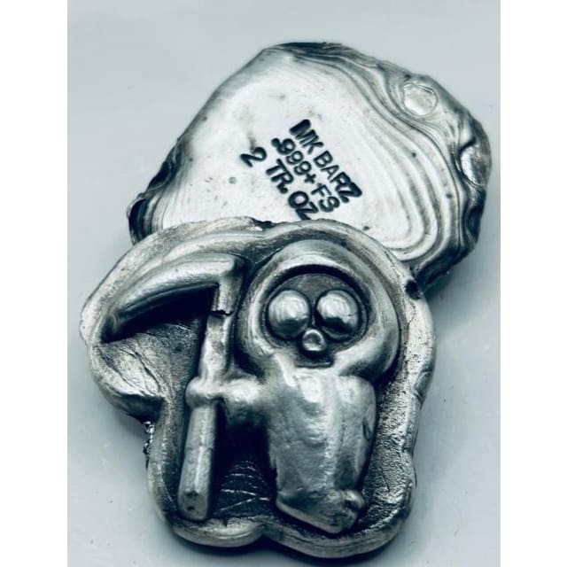 2 Troy Oz MK Barz.999 FS Little Reaper Silver Bar