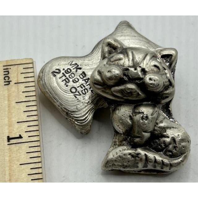 1.5 Troy Oz. MK BarZ Alley Cat Hand Poured.999 FS