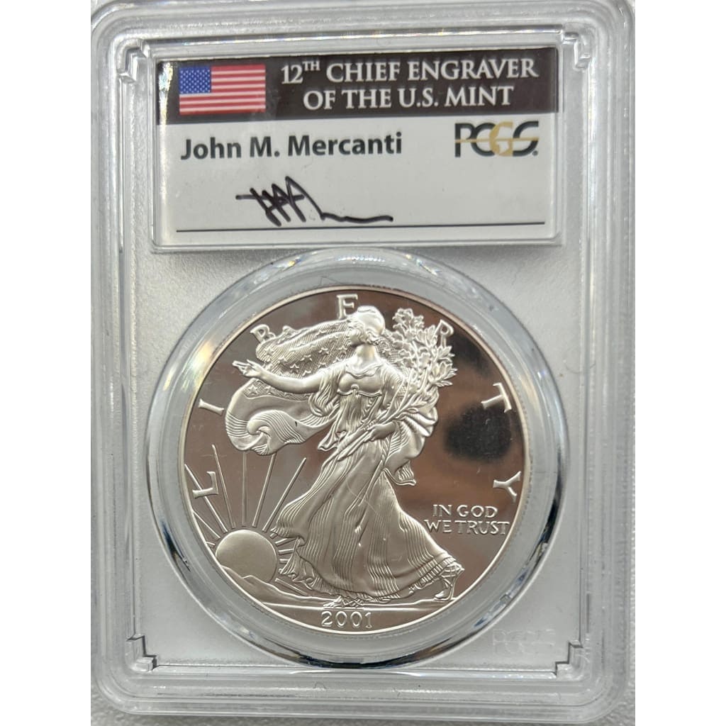 2001 PCGS PR70DCAM SILVER EAGLE DOLLAR