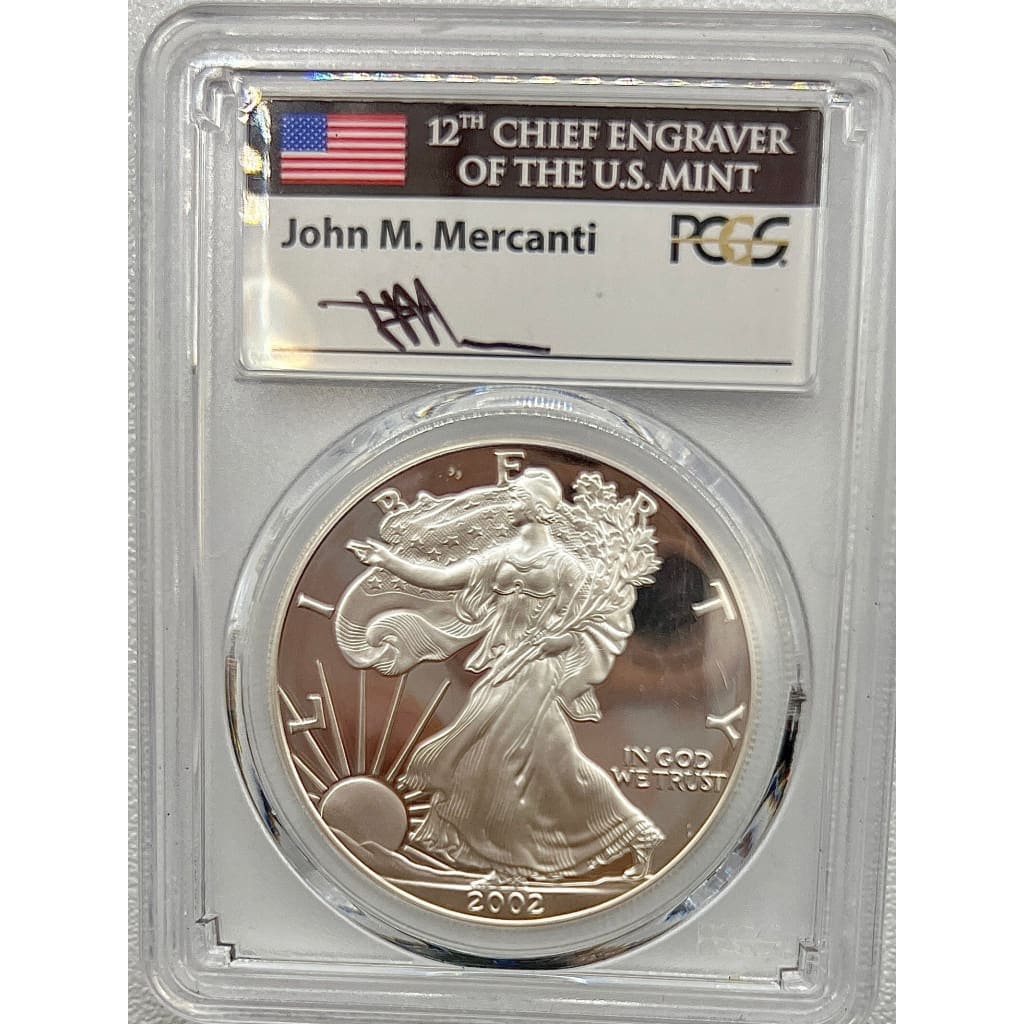 2002 PCGS PR70DCAM SILVER EAGLE DOLLAR