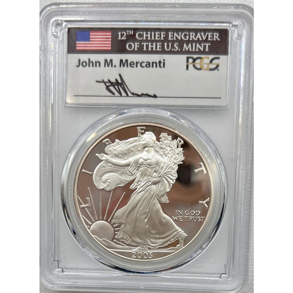 2003 PCGS PR70DCAM SILVER EAGLE DOLLAR