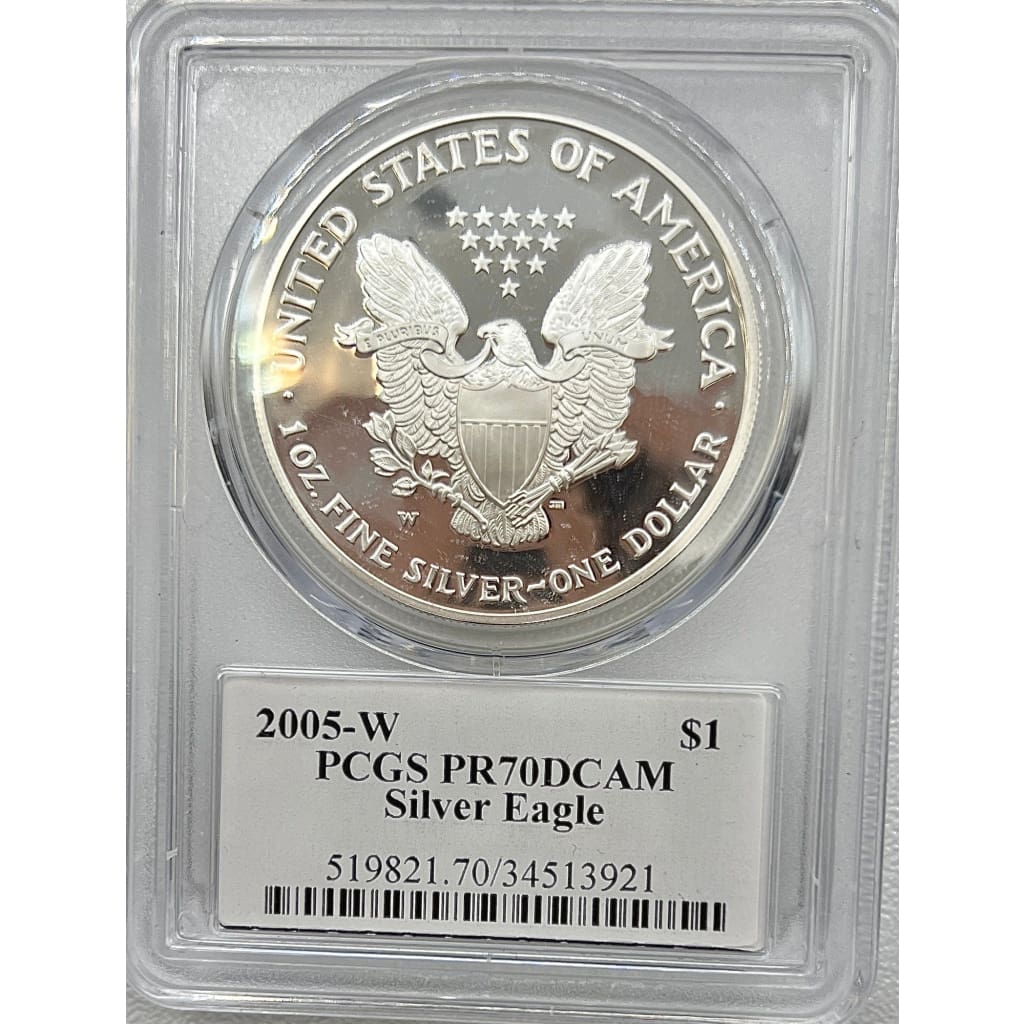 2005 PCGS PR70DCAM SILVER EAGLE DOLLAR