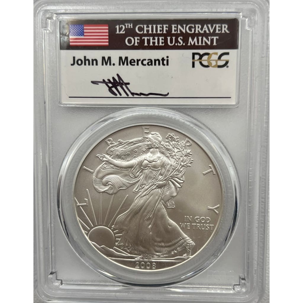 2008-W PCGS SP70 BURNISHED EAGLE REV ’07 DOLLAR