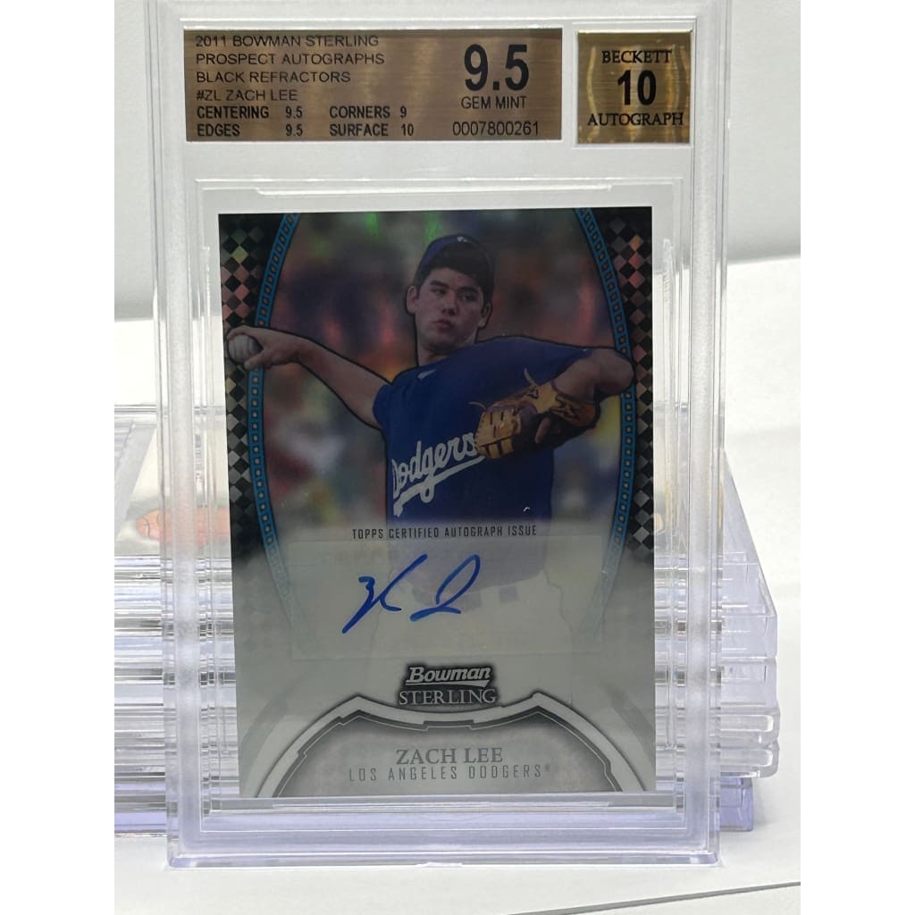 2011 ZACK LEE BOWMAN STERLING PROSPECT 9.5 01/25 AUTOGRAPHED SLABBED
