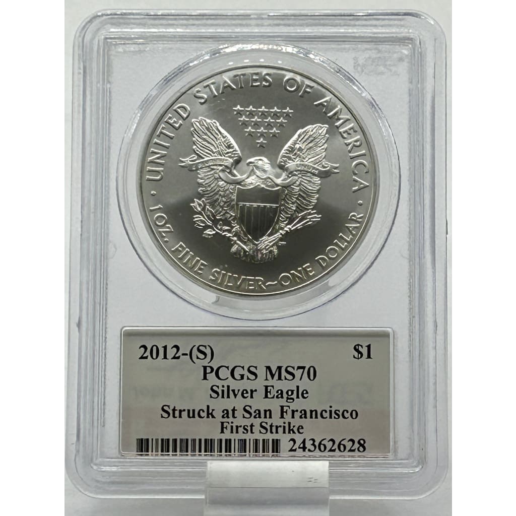 2012-S SILVER EAGLES FIRST STRIKE MS70 DOLLAR