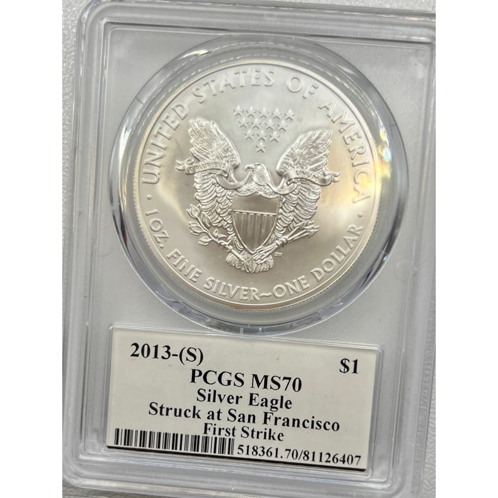 2013 PCGS MS70 SILVER EAGLE DOLLAR