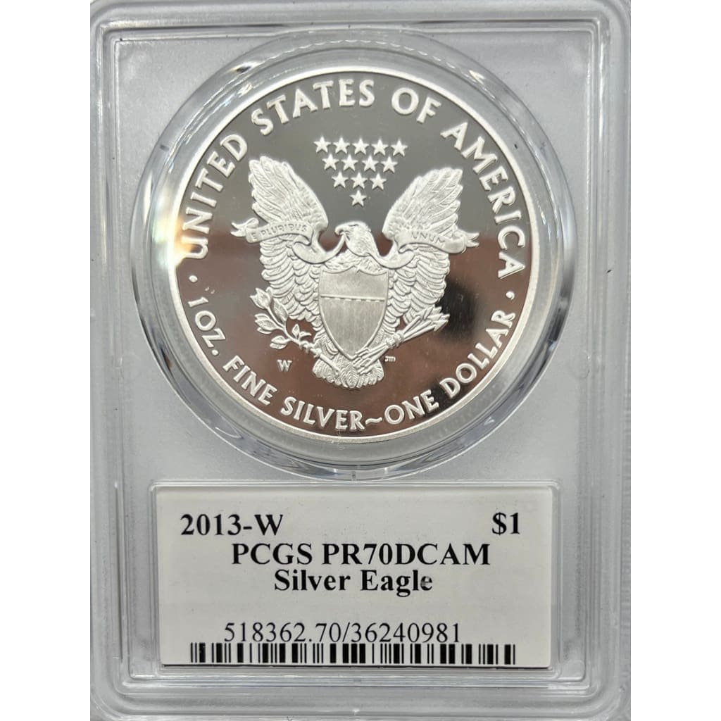 2013-W PCGS PR70DCAM SILVER EAGLE DOLLAR